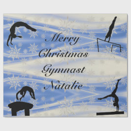 Anpassat namn för god jul Gymnast - figursättning  Presentpapper