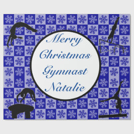 Anpassat namn för god jul Gymnast - figursättning  Presentpapper
