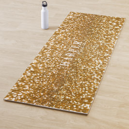 Anpassat namn för Golden Glitter Yoga Mat