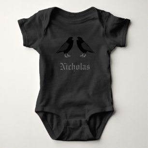 Anpassat namn för Gothic Kissing Ravens T Shirt