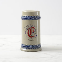 Anpassat namn för Gothic Monogram Brev C Sejdel