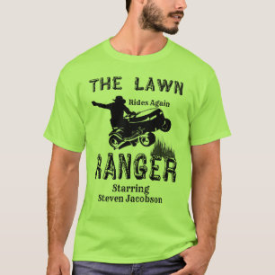 Anpassat namn för Gräsmatta-Skogsvaktarn T Shirt