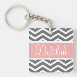 Anpassat namn för grått Grått Peach Chevron
