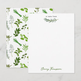 Anpassat namn för grönt Cooking Culinary Garden Ör Anteckningskort