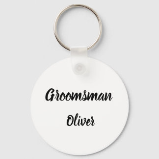 Anpassat namn för Groomsman Gift ger Bröllop Nyckelring