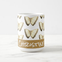 Anpassat namn för guld Cute Bevackra Butterfly