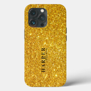 Anpassat namn för guld Glitter Fodral-Mate iphone 