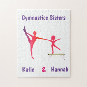 Anpassat namn för Gymnastics Sisters Pussel