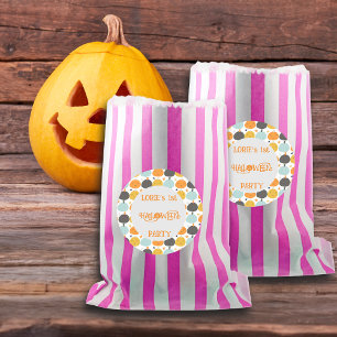 Anpassat namn för Halloween Cute Pumpkins Runt Klistermärke