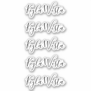 Anpassat namn för handskriven personlig för elegan klistermärken