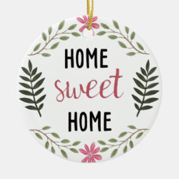 Anpassat namn för hemmet Botaniskt Realtor Julgransprydnad Keramik