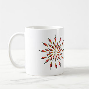 Anpassat namn för hett Peppers Mandala Kaffemugg