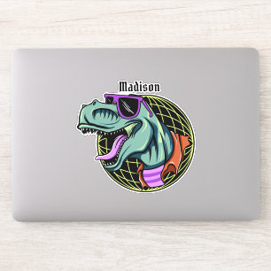 Anpassat namn för Hipster T-Rex Klistermärken