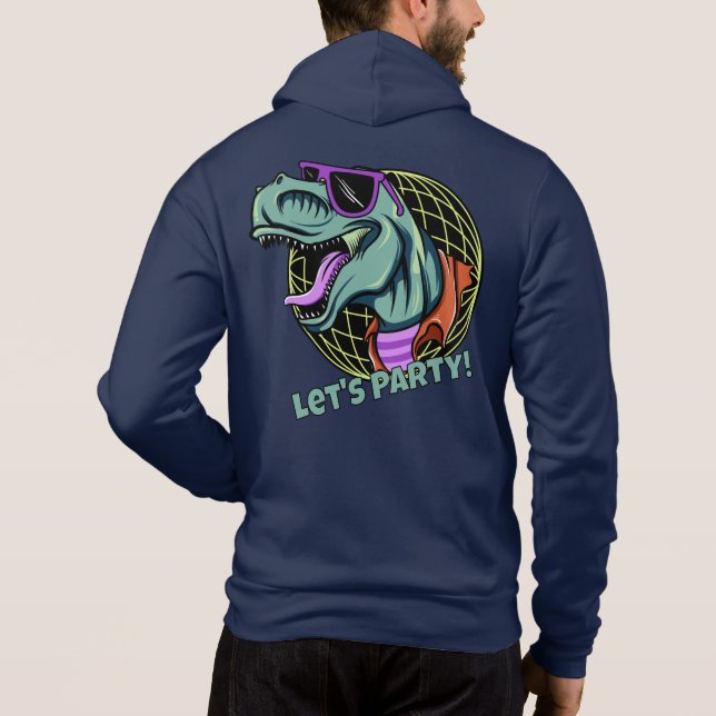 Anpassat namn för Hipster T-Rex T Shirt (Baksida)