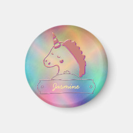 Anpassat namn för Holografisk 3D Unicorn Magnet
