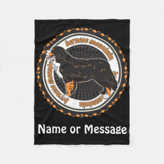 Anpassat namn för Hund älskare Bernese Mountain /  Fleecefilt