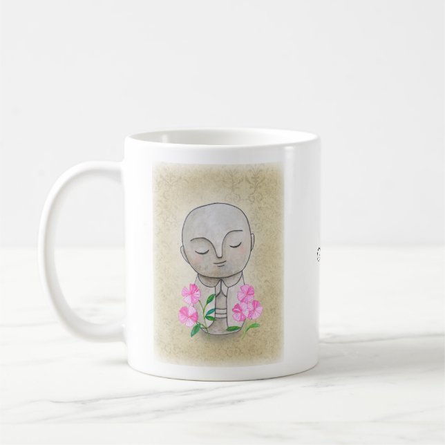 Anpassat namn för Jizo Art Buddhist MeditationYoga Kaffemugg (Vänster)