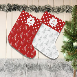 Anpassat namn för julpunkter och Träd Stor Julstrumpa