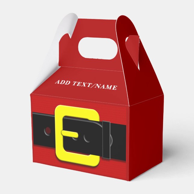 Anpassat namn för jultomten Bälte Presentaskar (Framsidan Sidan)