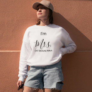 Anpassat namn för kattälskare Snygg svart text Kat T Shirt