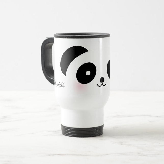 Anpassat namn för Kawaii Cute Tecknad Panda Bear Resemugg (Framsida vänster)
