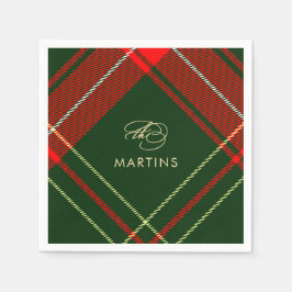 Anpassat namn för Klassiskt rött och Grönt Pappersservett