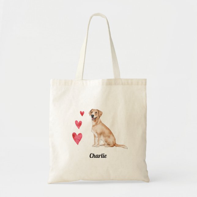 Anpassat namn för Labrador Retriever-Hund Tygkasse (Framsidan)