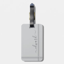 Anpassat namn för lätt Grått Bagagebricka