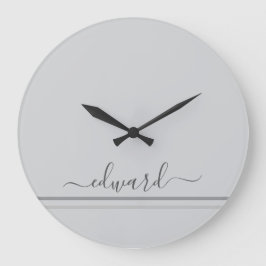 Anpassat namn för lätt Grått Stor Klocka
