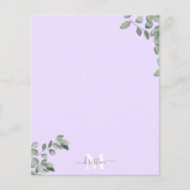 Anpassat namn för Lavender Eucalyptus (Framsida)