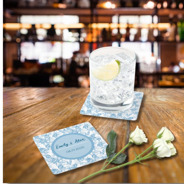 Anpassat namn för lekfåglar och blommigt - babysko underlägg papper kvadrat (Skapare uppladdad)