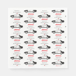 Anpassat namn för leksak-polisbil Barns födelsedag Pappersservett