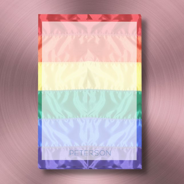 Anpassat namn för LGBTQ-regnbåge flagga gay pride  Post-it Block (Skapare uppladdad)