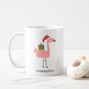 Anpassat namn för ljus av jullägget kaffemugg