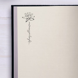 Anpassat namn för Lotus Flower för Whimsical Elega Stämpel