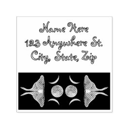 Anpassat namn för Luna Moth Triple Måne Självfärgande Stämpel