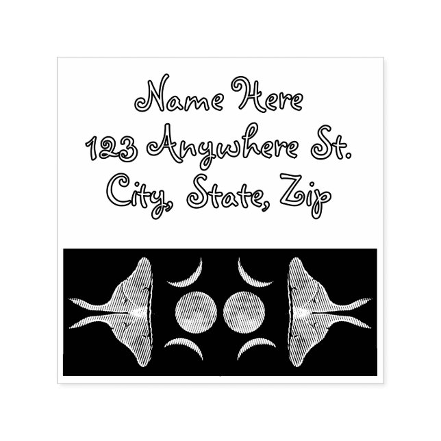 Anpassat namn för Luna Moth Triple Måne Självfärgande Stämpel (Design)