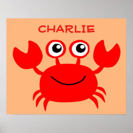 Anpassat namn för lycklig Crab poster