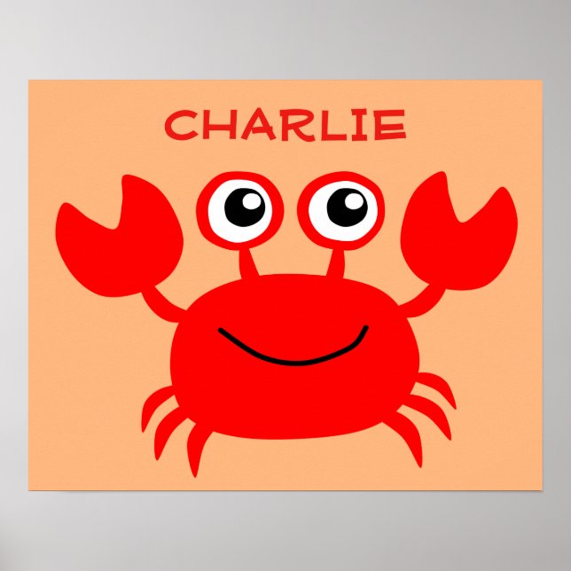 Anpassat namn för lycklig Crab poster (Framsidan)