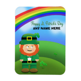 Anpassat namn för Lycklig St patrick's day Leprech Magnet