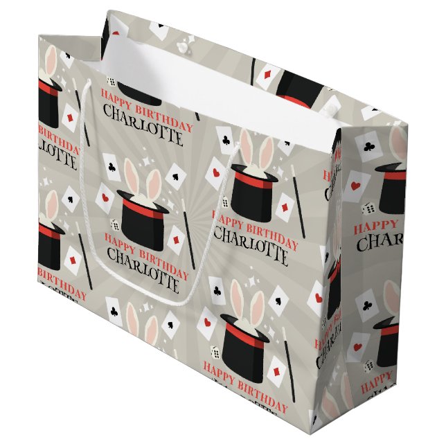 Anpassat namn för Magic Show Magician Kids Birthda (Framsidan Vinklad)