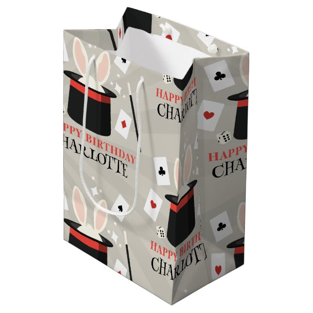 Anpassat namn för Magic Show Magician Kids Birthda (Framsidan Vinklad)