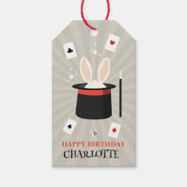 Anpassat namn för Magic Show Magician Kids Birthda Presentetikett