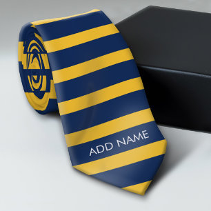 Anpassat namn för marint blått och Gult Rugby Rand Slips
