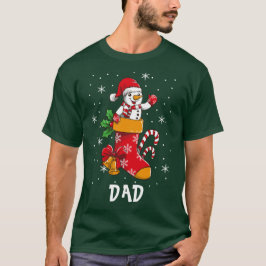 Anpassat namn för matchande familje-jul i Pappa T Shirt
