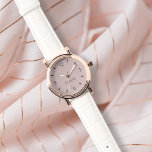 Anpassat namn för Misty Rosa Solid Färg Armbandsur<br><div class="desc">Den här söt klockan som finns i ro guld har en Misty Rosa solid färg ansikte och möjligheten att lägga till ett eget namn. Klicka på "Anpassa den här mallen" om du enkelt vill ändra eller ta bort det aktuella exemplet namn.</div>