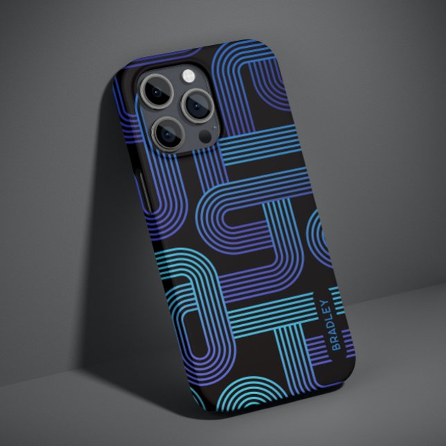 Anpassat namn för modern Abstrakt Blue Lila Geomet (Skapare uppladdad)