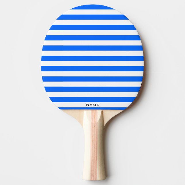 Anpassat namn för Modern Classic Blue White Rand Pingisracket (Framsidan)