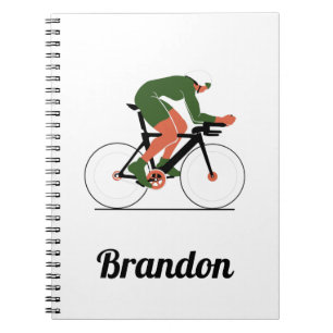 Anpassat namn för Modern cykling Illustration Cycl Anteckningsbok