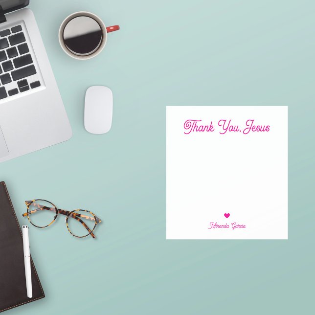 Anpassat namn för modern Elegant Tack Anteckningsblock (Skapare uppladdad)